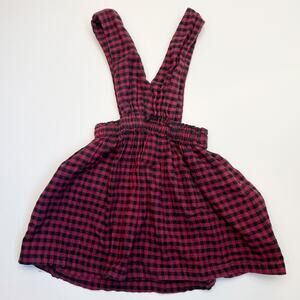 Zara flannel Plaid Pinafore